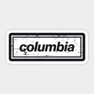Columbia - The Mancunian Indie Anthem White Sticker
